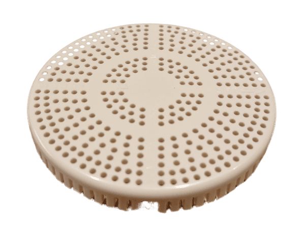 Yfir-niðurfallsrist hvít, þynnri gerðin