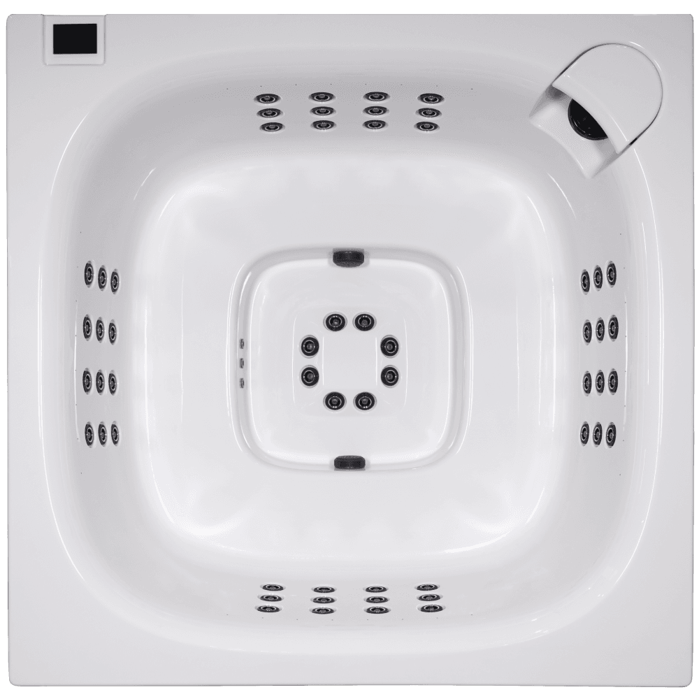 Lumispa L - Hvítur pottur með svartri álklæðningu.