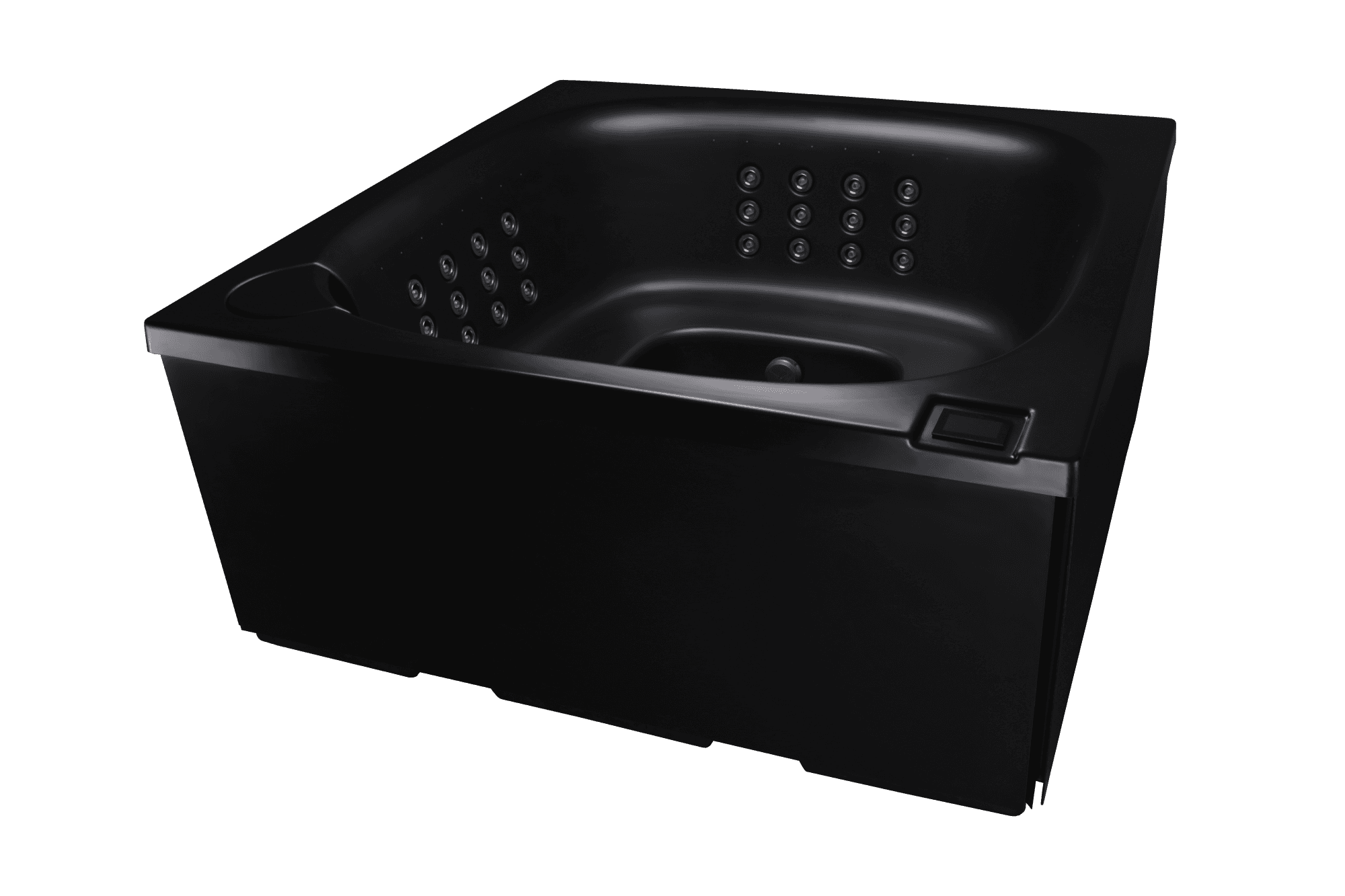 Lumispa L - Hvítur pottur með svartri álklæðningu.