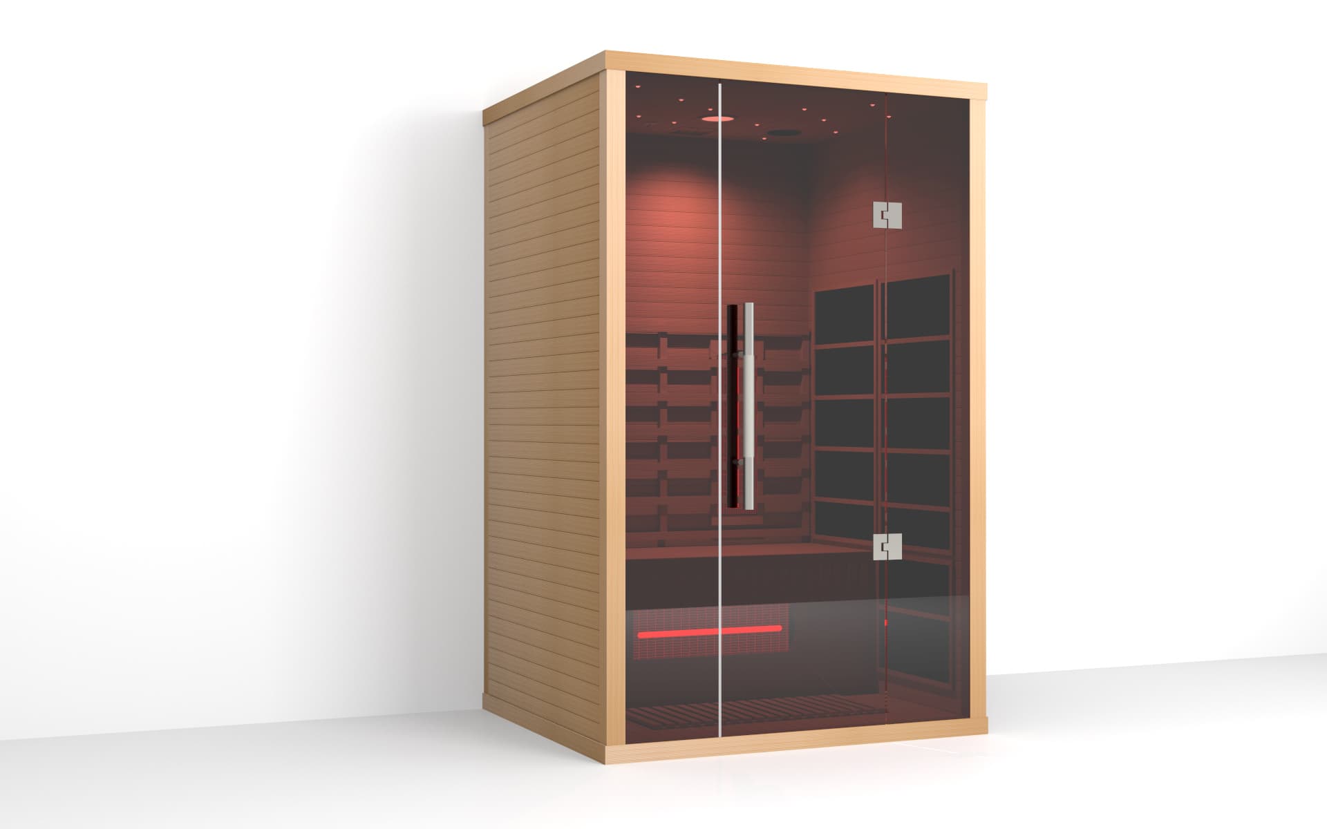 Infraklefi 2 manna. Þökkum frábærar viðtökur við infraklefunum. Allar gerðir uppseldar, ný sending væntanleg í mars. Sýningareintak í verslun.